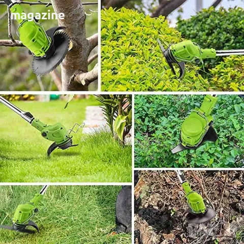 Телескопичен акумулаторен градински тример-трион за трева. 2бр. батерии, снимка 2 - Градински инструменти - 50257120