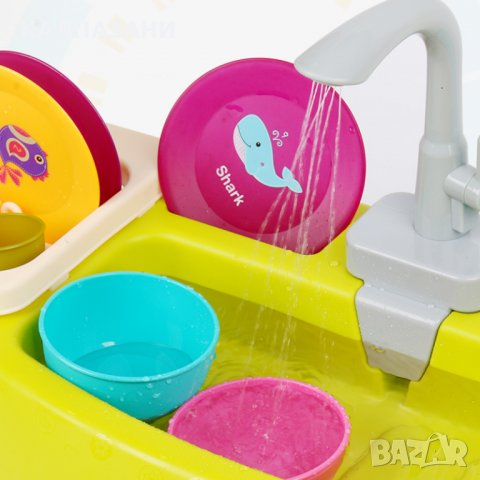 Детска кухненска мивка със съдове и вода 8208, снимка 5 - Образователни игри - 34937979