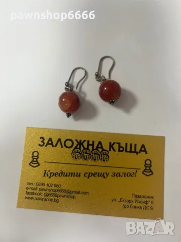 Обеци сребро 925 с минерали, снимка 4 - Обеци - 48219902