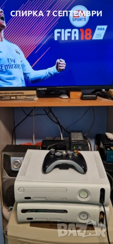 XBOX 360  + 7 диска безжичен контролер 