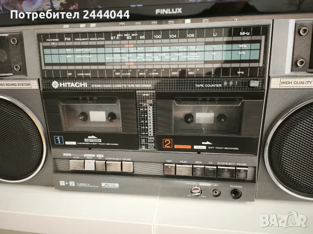 Касетофон hitachi, снимка 2 - Радиокасетофони, транзистори - 56542343
