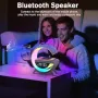 Нова G-образна лампа с Bluetooth колонка, часовник и безжично зарядно, снимка 5