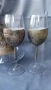 Комплект гарафа и 2 чаши за вино ръчна изработка , снимка 7
