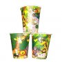 Сафари Зоо Диви Джунгла животни 10 бр картонени чаши парти рожден ден