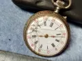 Стар СРЕБЪРЕН ДЖОБЕН ЧАСОВНИК СРЕБРО 800 с КРАСИВО РЪЧНО ГРАВИРАН КОРПУС и КАПАК 48862, снимка 5