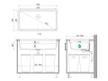 Графит кухненска мивка за вграждане под плот Прага 90 Level 860 x 470 мм, снимка 6
