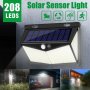 208 LED Соларна водоустойчива градинска лампа, снимка 4