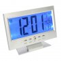 Електронен настолен светещ часовник дигитален термометър за стая бюро, снимка 8