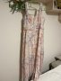 Разкошна нова нежна елегантна дълга рокля фрорален принт нежни цветя висока талия цепка, снимка 4