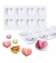 СИЛИКОНОВА ФОРМА ЗА 8 БР. ДИАМАНТЕНИ СЪРЦА - код 3153, снимка 3