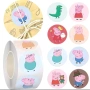 100 бр Пепа Пиг Peppa Pig малки самозалепващи лепенки стикери за ръчна изработка за подарък, снимка 2