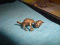БРОНЗОВО КОТЕ МАЙСТОРСКА СТАРА РЪЧНА ИЗРАБОТКА СТАТУЕТКА МИНИАТЮРА ФИГУРКА УНИКАТ 12601, снимка 5