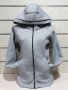 Нов дамски суичър с ЦИП и качулка в сив цвят, снимка 7