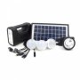 Соларна система 8в1 - лампи, челник, прожектор, USB зарядно и генератор със слънчев панел, снимка 6