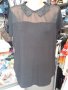 Черна блуза тип риза - големи размери , снимка 1 - Ризи - 37171580