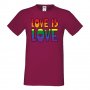  Мъжка тениска Love is Love 1 multicolor Прайд,Празник.Повод,Изненада, снимка 3