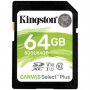 ФЛАШ КАРТА SD 64GB KINGSTON SDS2/64GB SDXC, Canvas Select Plus 100R C10 UHS-I U1 V10