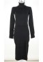 Черна вталена поло рокля с гол гръб марка Dursi - L/XL, снимка 2
