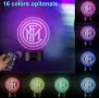 Лампа с дистанционно LED 3D футболна INTER MILANO AC Milano Juventus , снимка 11