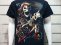 Нова мъжка тениска с дигитален печат Скелет с китара, снимка 7