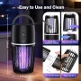 Нова UV лампа против комари 365nm 4000mAh тиха 2 режима Преносим унищожител, снимка 7