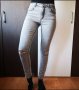 Сиви дънки H&M с накъсани крачоли, снимка 4