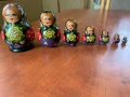 МАТРЬОШКА МАТРЬОШКИ КУКЛА ДЪРВО СТАРИННА-7 БРОЯ, снимка 1
