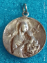 Сребърен медальон Дева Мария с младенеца Исус ювелирна изработка 44276, снимка 3
