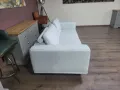 Дизайнерски сив диван от плат тройка, снимка 5