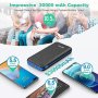 Ново Преносимо бързо зарядно устройство Power Bank 30000mAh батерия банка , снимка 5