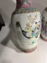 Двойка големи, китайски, порцеланови вази Qianlong Famille Rose Mandarin, снимка 4