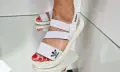 Дамски сандали Adidas в бяло, снимка 3