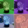 Холограмна 3D LED лампа Сладко куче,RGB Седемцветен Интелигентен Контрол,USB , снимка 7