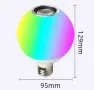 Цветна LED крушка с дистанционно , с 16 цвята, 4 режима и 5 нива на яркост, снимка 3