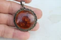 Сребърен медальон с кехлибар, снимка 6