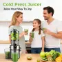 Чисто Нова Бавнопресоваща Сокоизстисквачка Cold Press Juicer YASHE (127 mm Голям Отвор)  , снимка 8