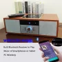 Носталгична Bluetooth домашна стерео система, WISCENT Vintage Micro HiFi CD плейър, снимка 14