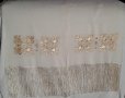 Ръчно бродиран копринен шал / scarf with bulgarian embroidery-по поръчка, снимка 1