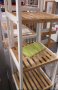 ПРОМО! Стабилна бамбукова етажерка за баня на 4 нива, снимка 3