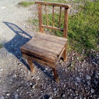 Старо ,автентично ,малко дървено столче ., снимка 5 - Декорация за дома - 36662288