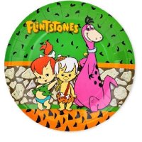 Семейство Флинстоун Flintstones 8 бр големи парти чинии чинийки рожден ден, снимка 1 - Чинии - 40581863