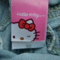 Детски дънки Hello Kitty 2 години, снимка 2 - Панталони и долнища за бебе - 40443566