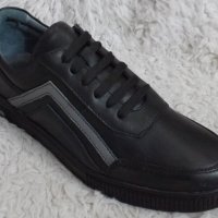 Обувки, естествена кожа,черни, код 598/ББ1/77, снимка 1 - Спортно елегантни обувки - 42919028