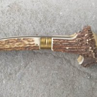 Масивен ловен нож C.JUL HERBERTZ с дръжка от еленов рог, снимка 5 - Други ценни предмети - 38872970
