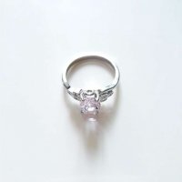 Златен пръстен бяло 18к злато камъни Сваровски, снимка 8 - Пръстени - 15048021