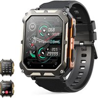 Нов Интелигентен военен часовник за мъже iOS Android циферблати за повиквания Подарък, снимка 1 - Мъжки - 42234623