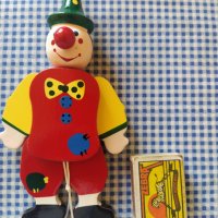 стара дървена фигурка на клоун, снимка 4 - Други - 37430957