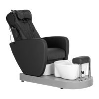 Стол за педикюр Azzurro 016C - кафява/черна с хидромасаж и масаж на гърбъ, снимка 6 - Педикюр и маникюр - 44532100