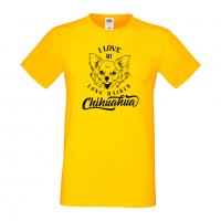 Мъжка тениска I Love My Long Haired Chihuahua Dog,Куче, животно,подарък,изненада, снимка 8 - Тениски - 36935325