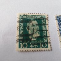 Пощенска марка 2бр-Германия райх - 1924, снимка 2 - Филателия - 40019850